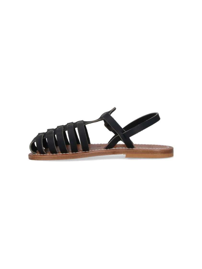 K Jacques St Tropez Adrien' Slingback Sandals – Black