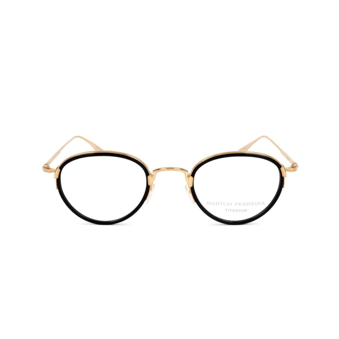 Barton Perreira Bp5003 480Fc Round Metal Frame Eyeglasses With Contrasting Accents
