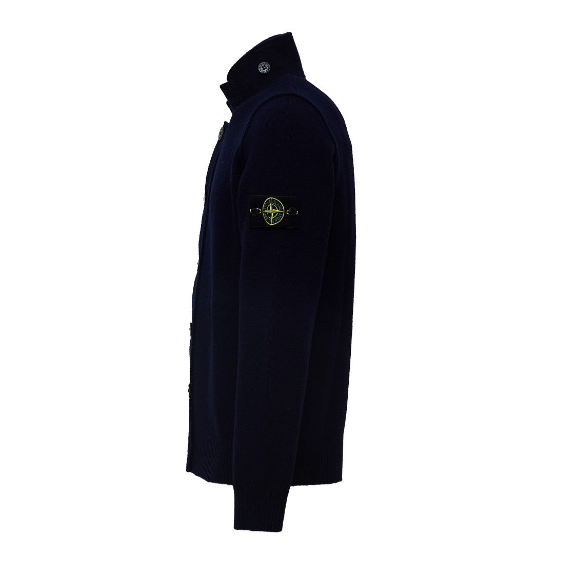 Stone Island Lambswool-Blend Collared Cardigan