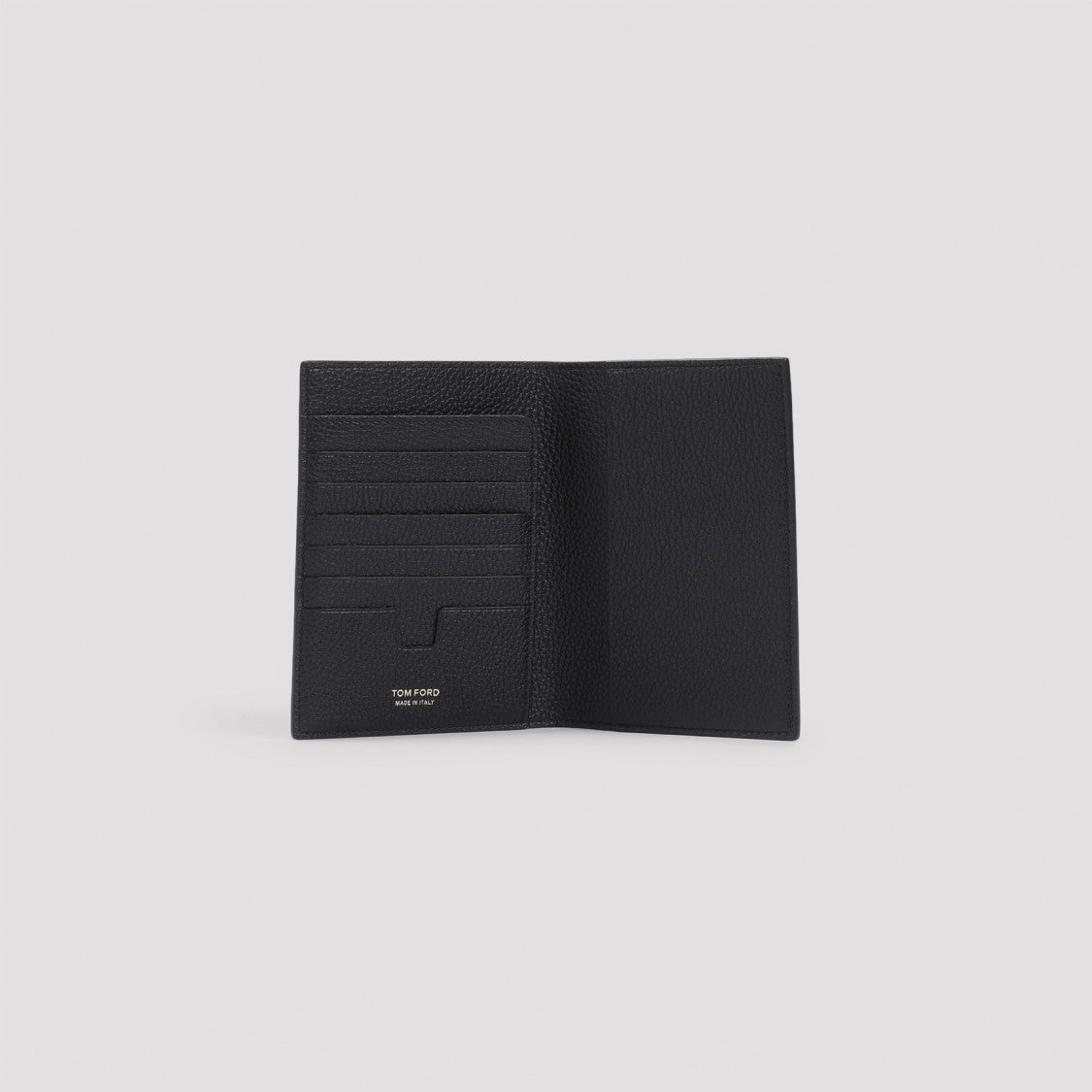 Tom Ford Black Calf Leather Passport Holder.