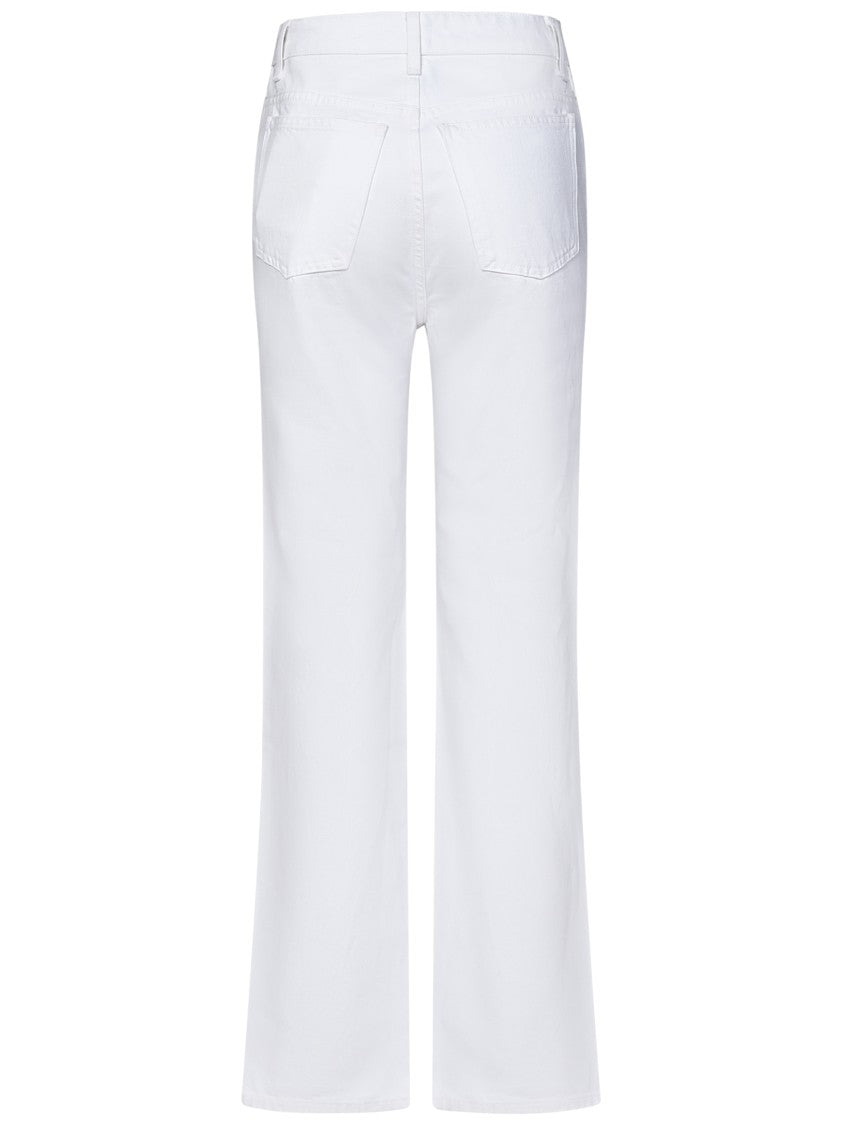 Khaite High-Waisted Cotton Denim Jeans With Flare Legs