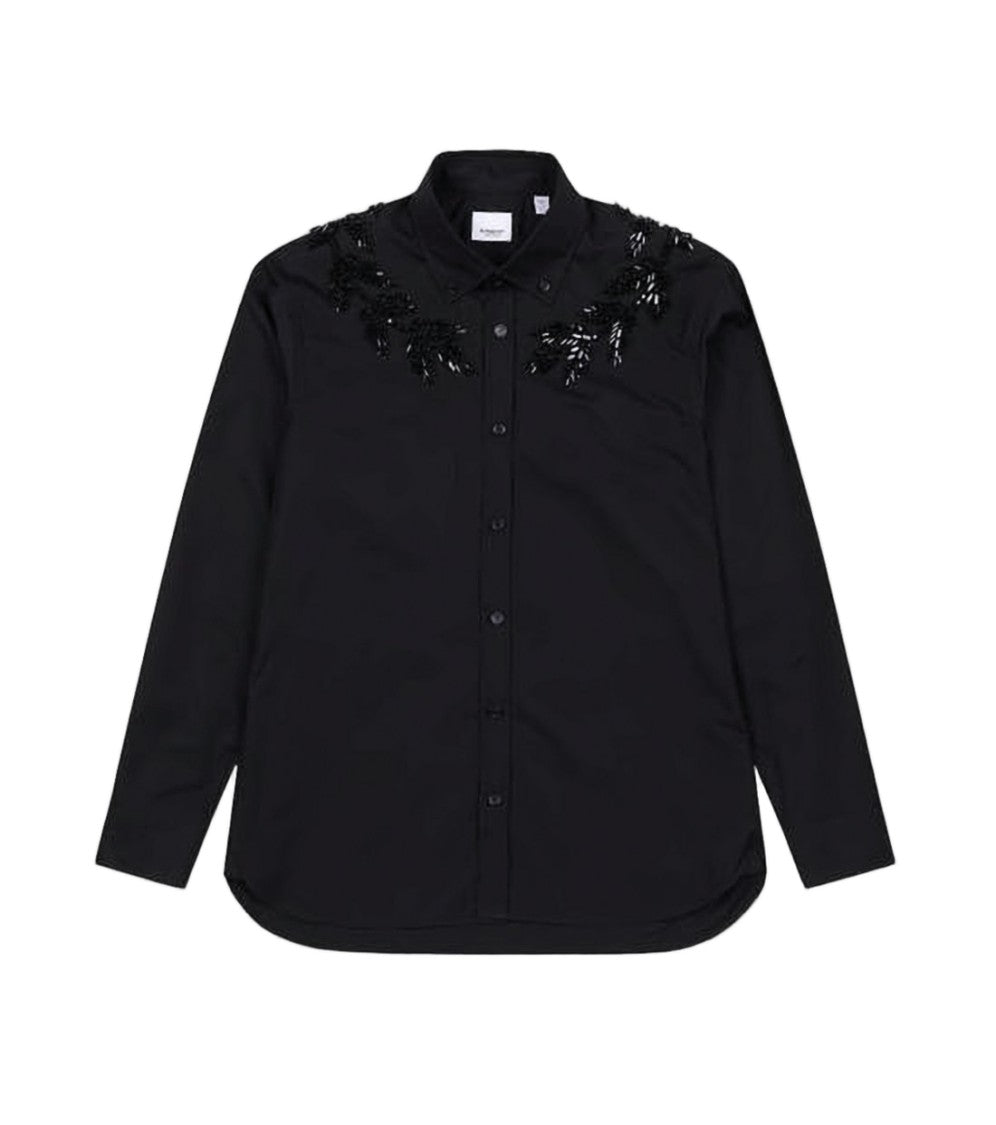 Burberry Classic Button-Down Shirt With Intricate Bead Embellishments