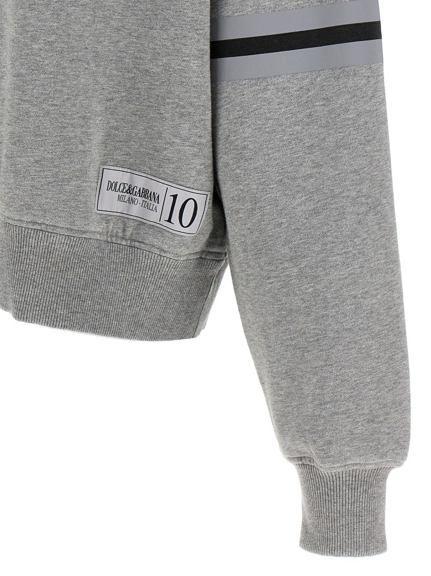 Dolce & Gabbana Brushed Cotton Sweatshirt With Bold Front Print
