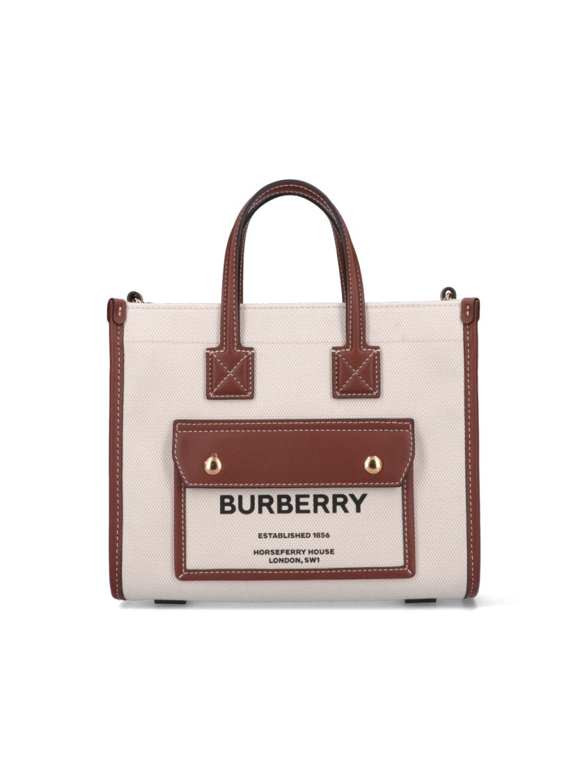 Burberry Mini Tote Bag "Freya" – Beige
