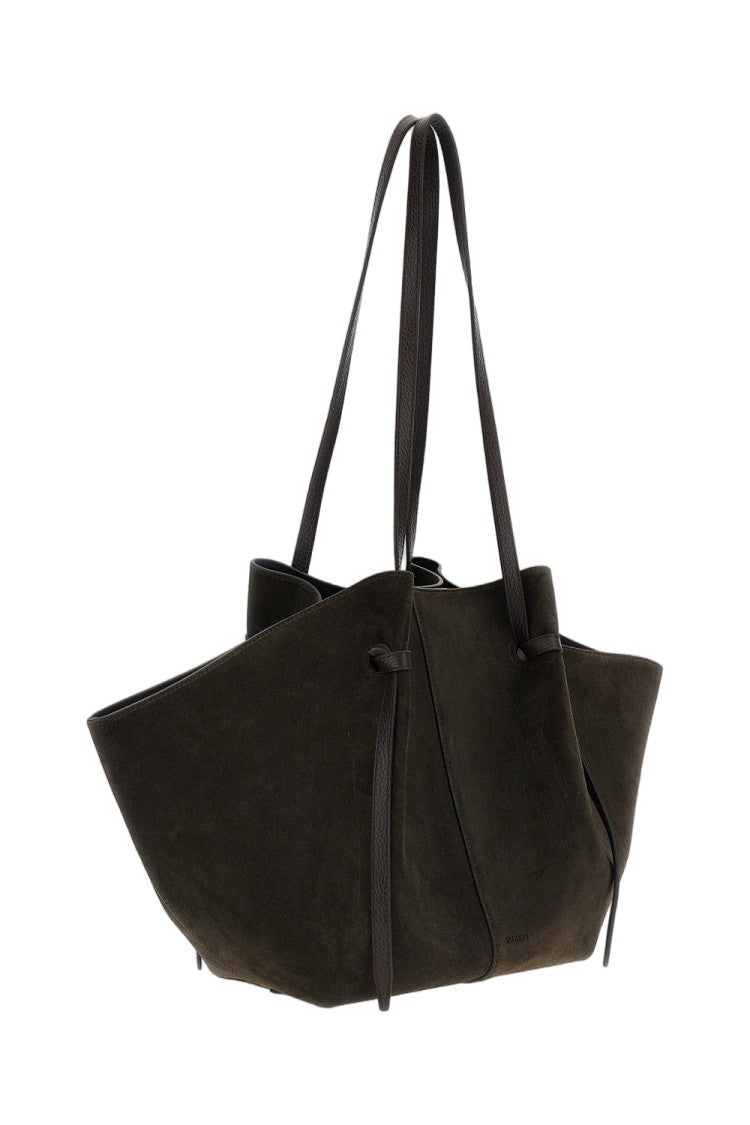 Yuzefi Brown Large Mochi Suede Tote Bag
