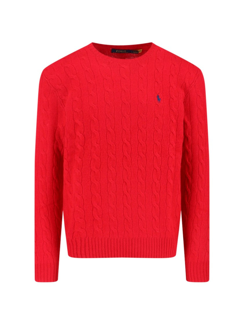Polo Ralph Lauren Cable-Knit Sweater With Classic Crew Neckline And Vibrant Finish