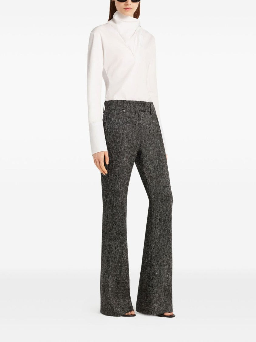 Courrèges White Asymmetric Design Long Sleeve Top