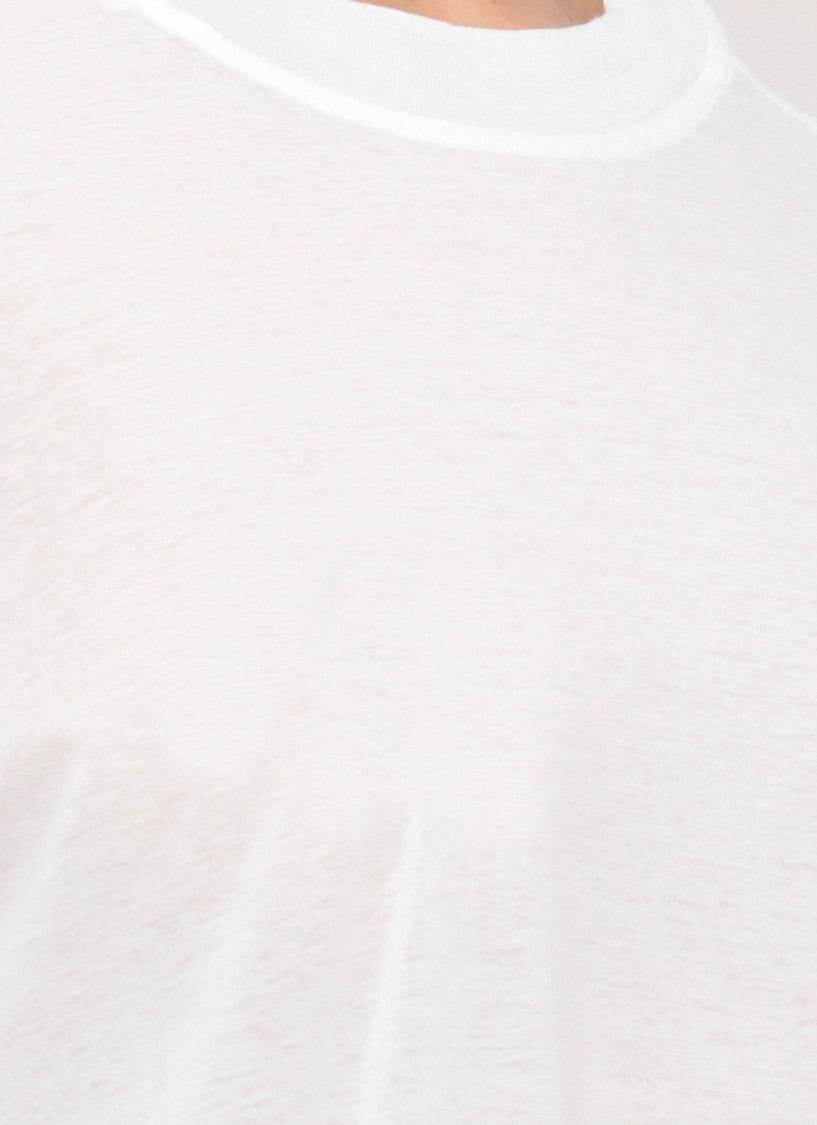 Drkshdw By Rick Owens White Walrus Oversized Cotton T-Shirt
