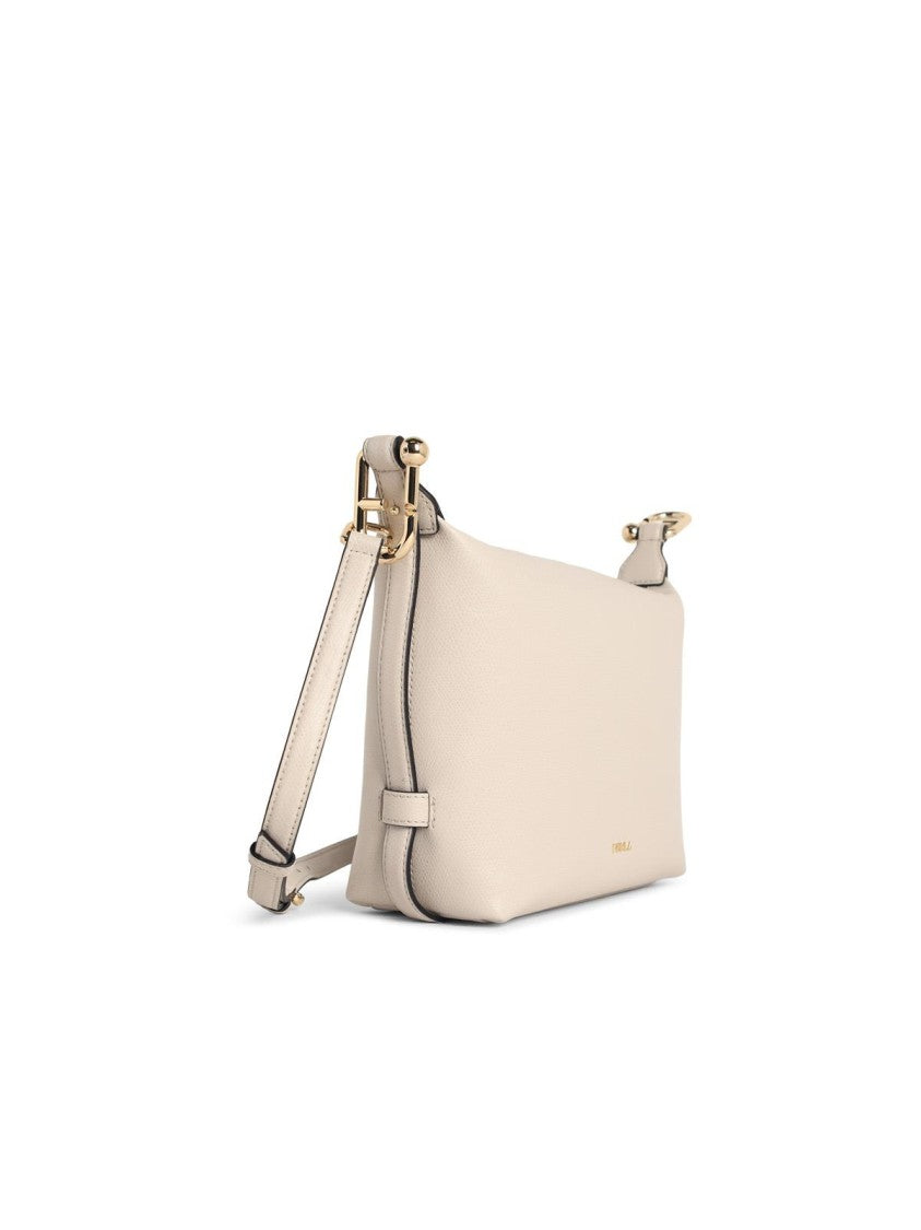Furla Mini 'Tonie' Ivory Leather Shoulder Bag