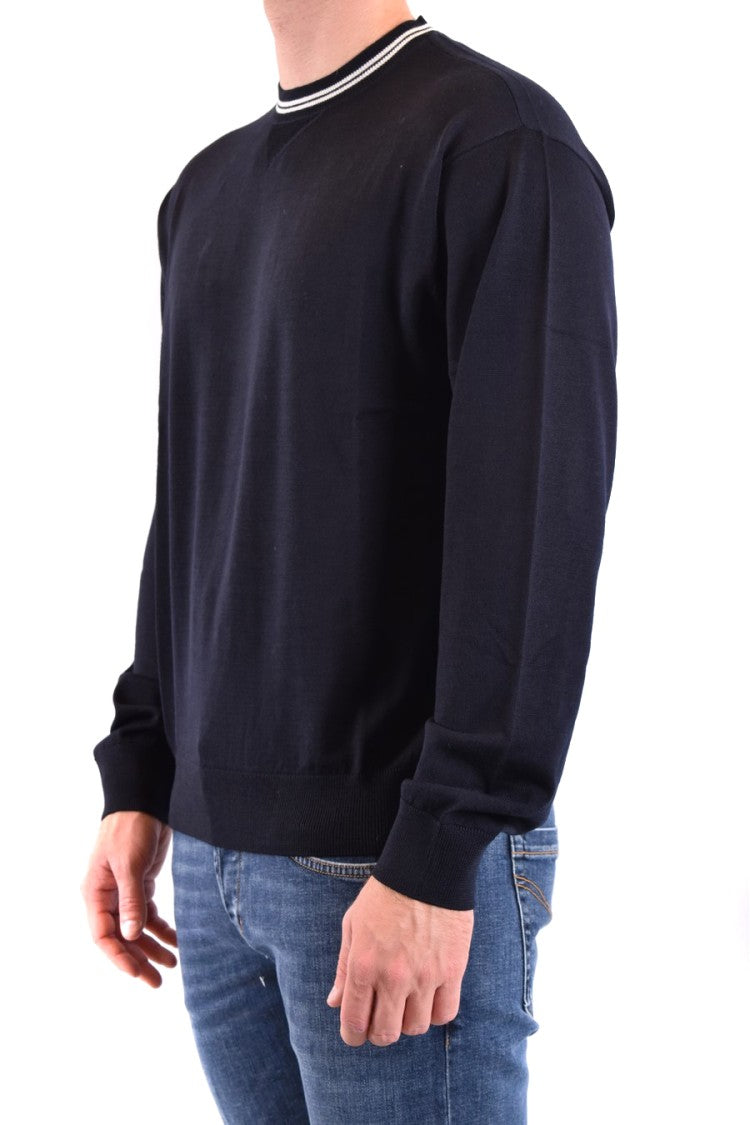 Emporio Armani Classic Blue Wool Sweater