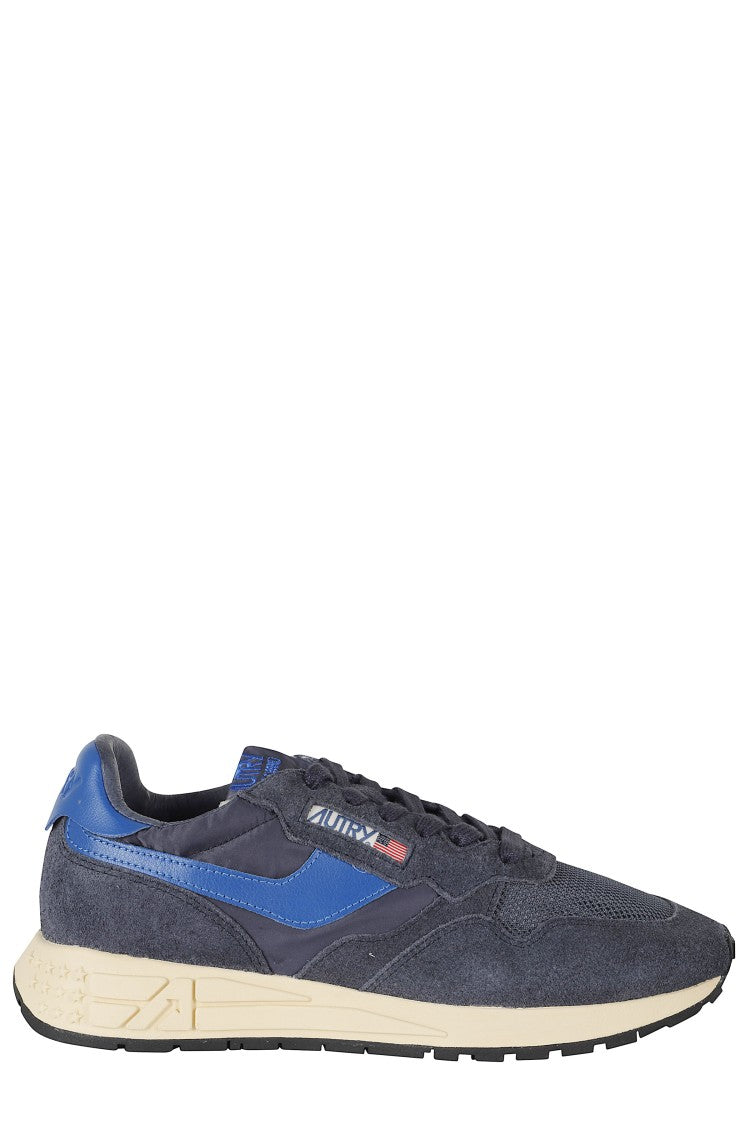 Autry Blue Reelwind Low Embossed Logo Nylon Sneakers