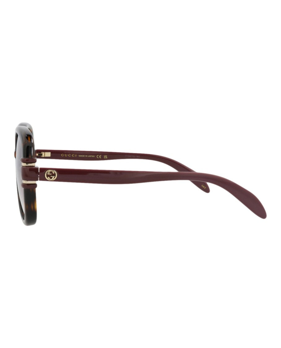 Gucci Square-Frame Injection Sunglasses