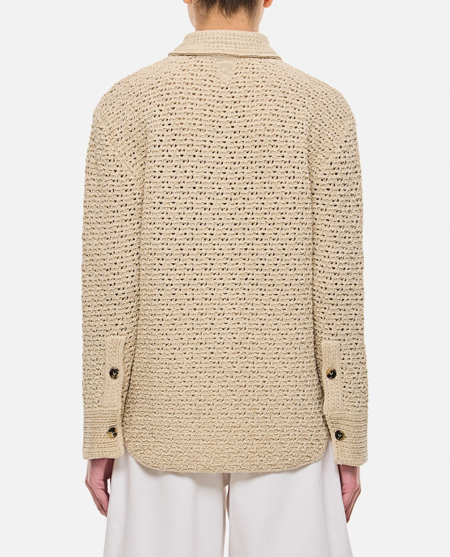 Bottega Veneta Crochet Shirt Jacket