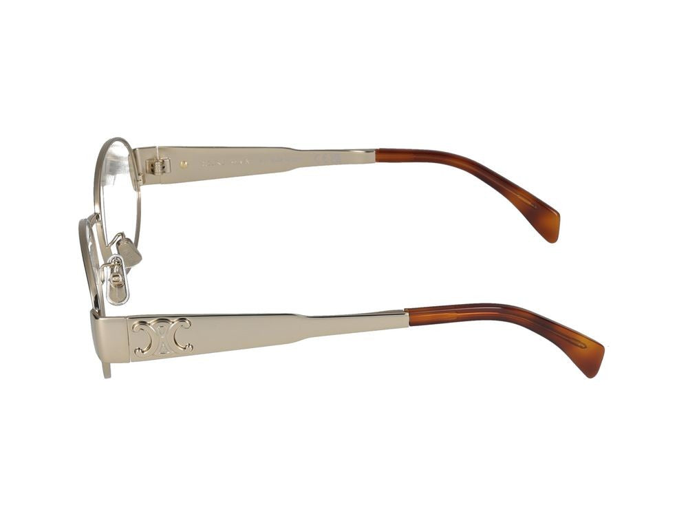 Celine Gold Cl50140u Round Metal Eyeglasses