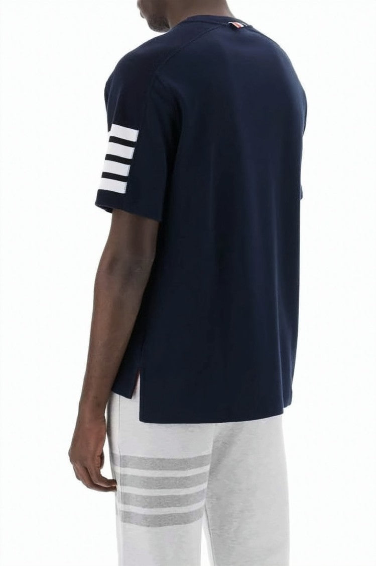 Thom Browne Boxy Navy Short Sleeve T-Shirt