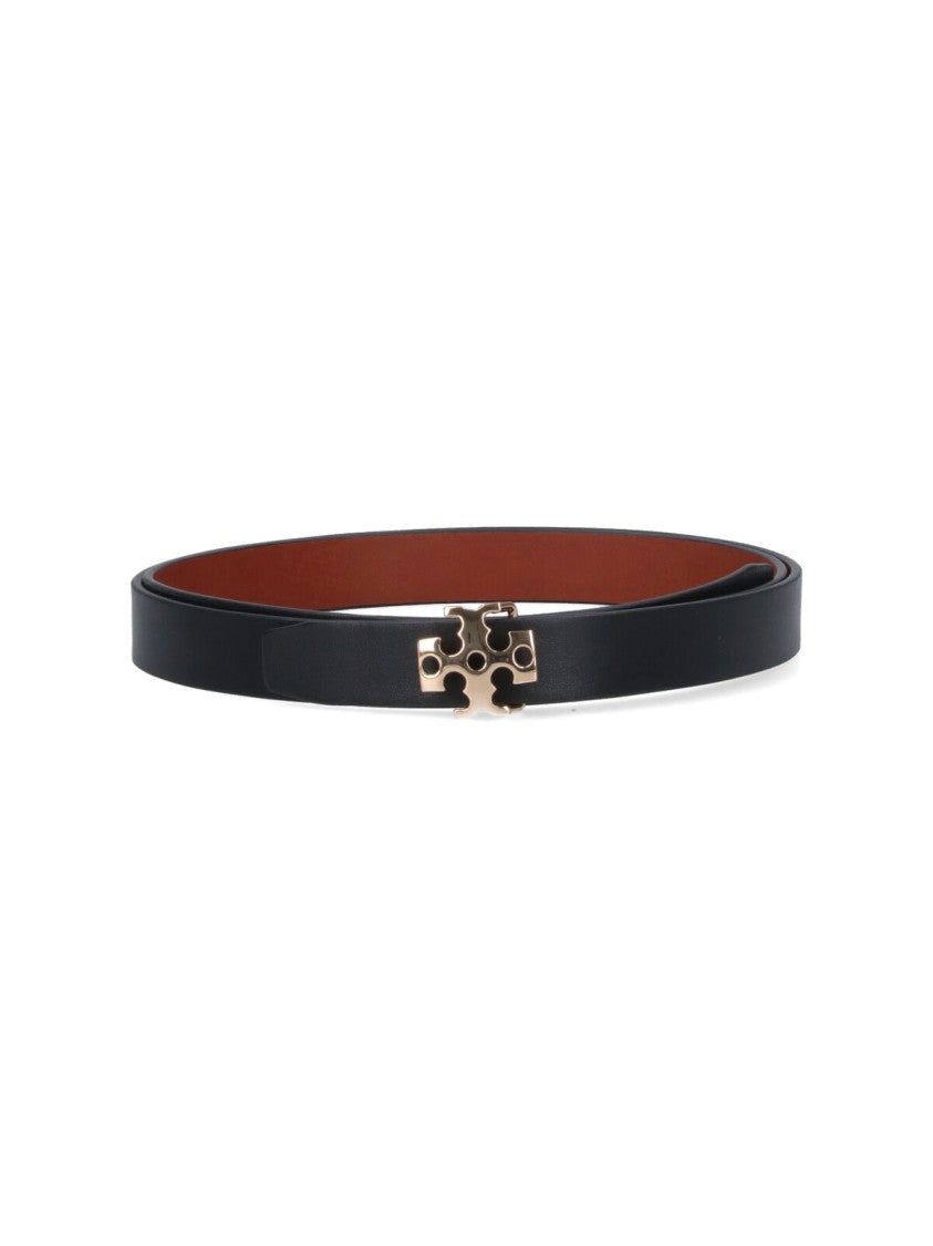 Tory Burch Reversible Logo Belt Black