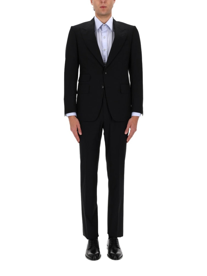 Tom Ford Grand Overcheck Shelton Wool Blazer And Trousers Suit