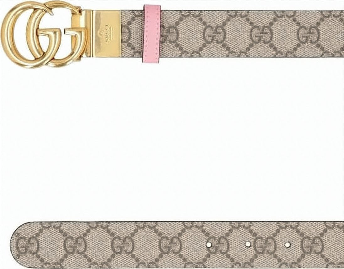Gucci Reversible Fabric And Leather Belt