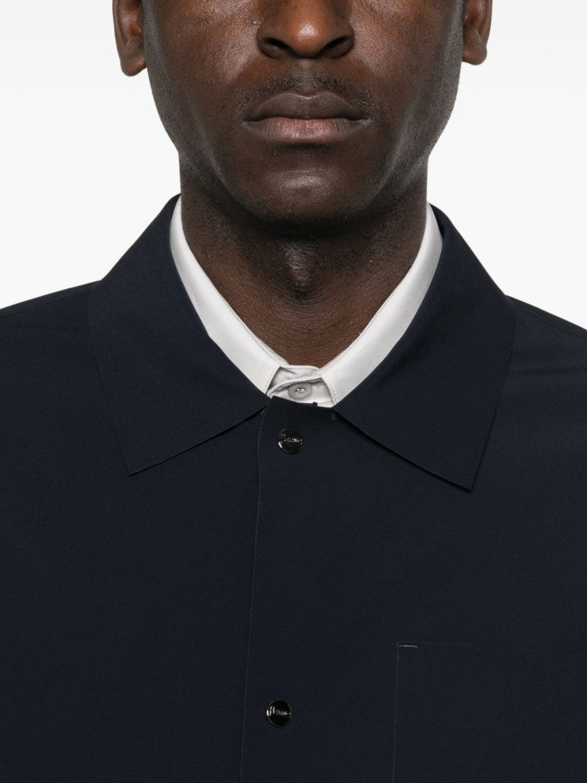 Herno Water-Repellent Blue Jacket With Adjustable Hem