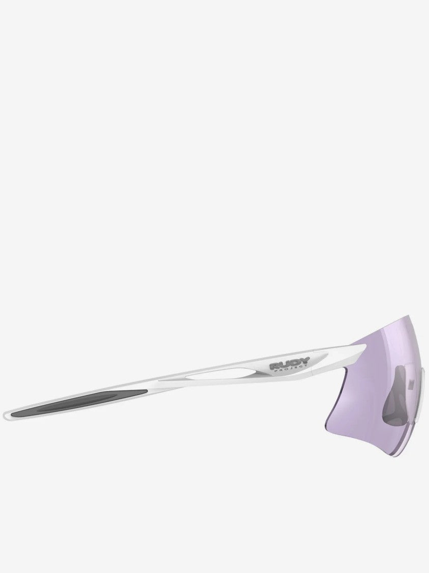 Rudy Project Wraparound Light Purple Tint Sunglasses With Minimal Frame