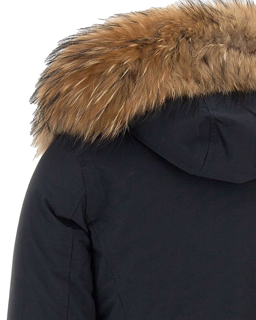 Woolrich Arctic Parka With Removable Fur In Blue