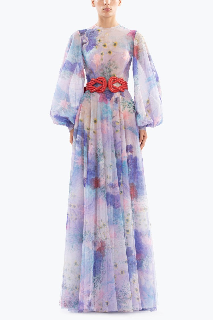 Saiid Kobeisy Floral Printed Long Dress