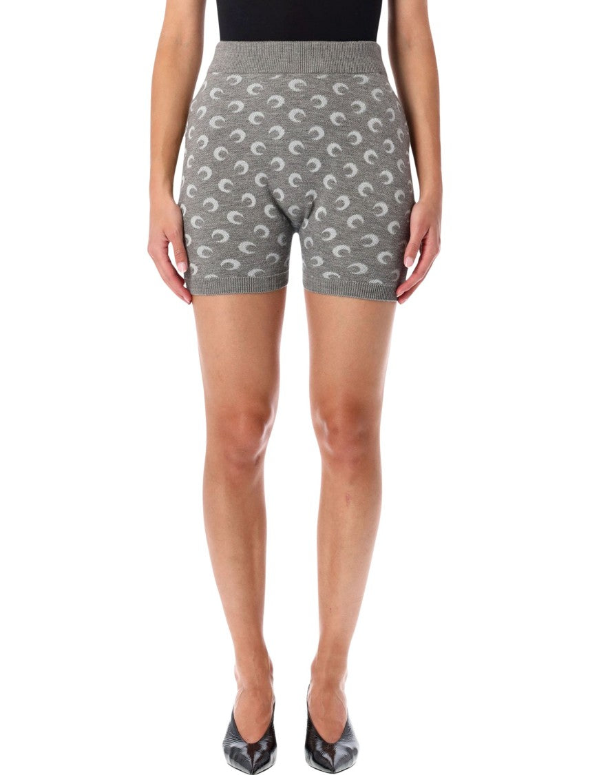 Marine Serre Knit Short Moon Allover