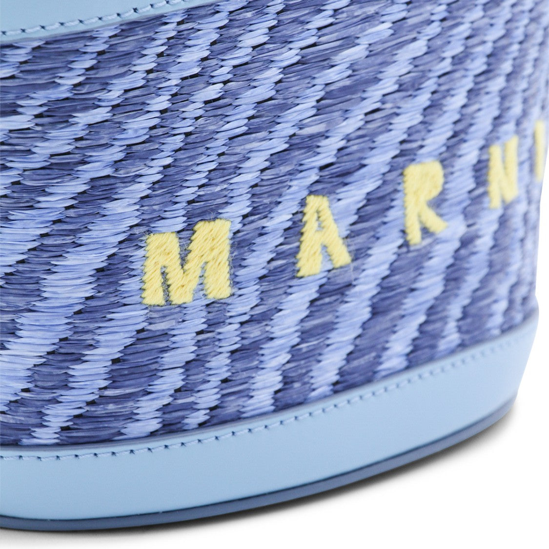 Marni Light Blue Raffia Satchel