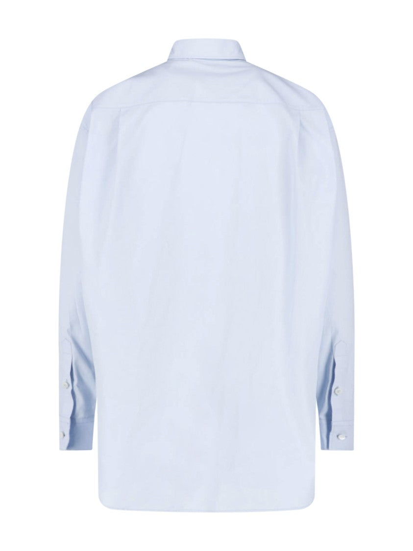 Jil Sander Light Blue Classic Collar Cotton Shirt