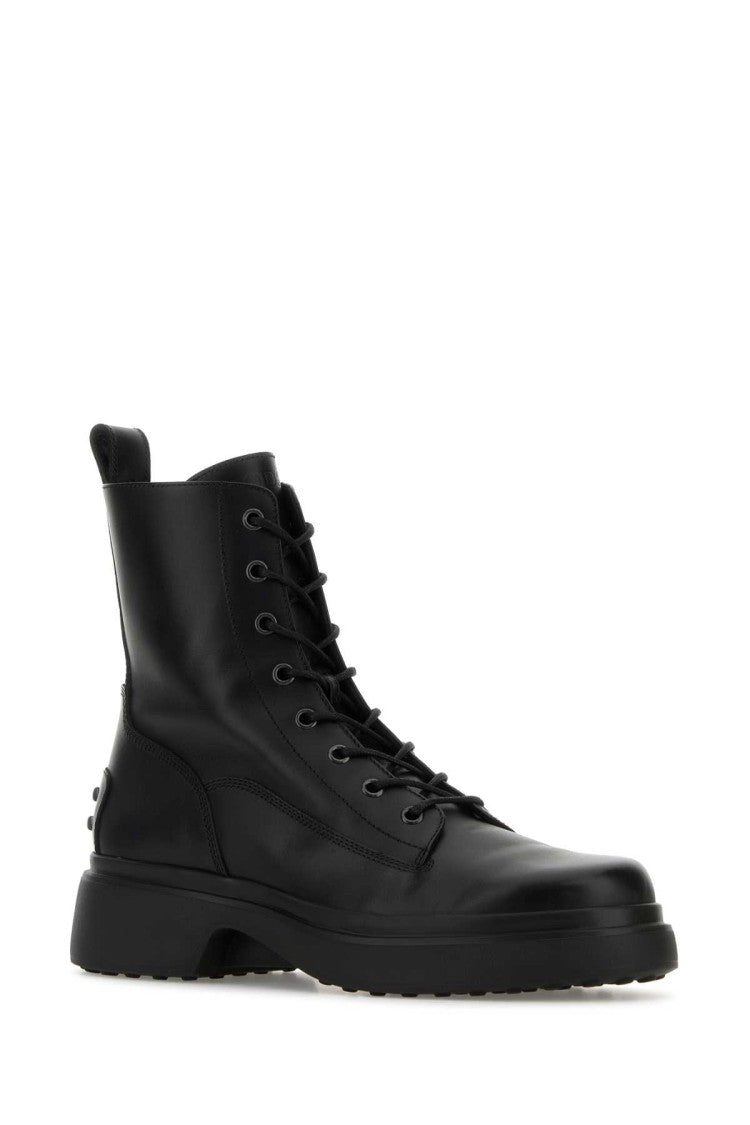 Tod's Black Leather Ankle Boots