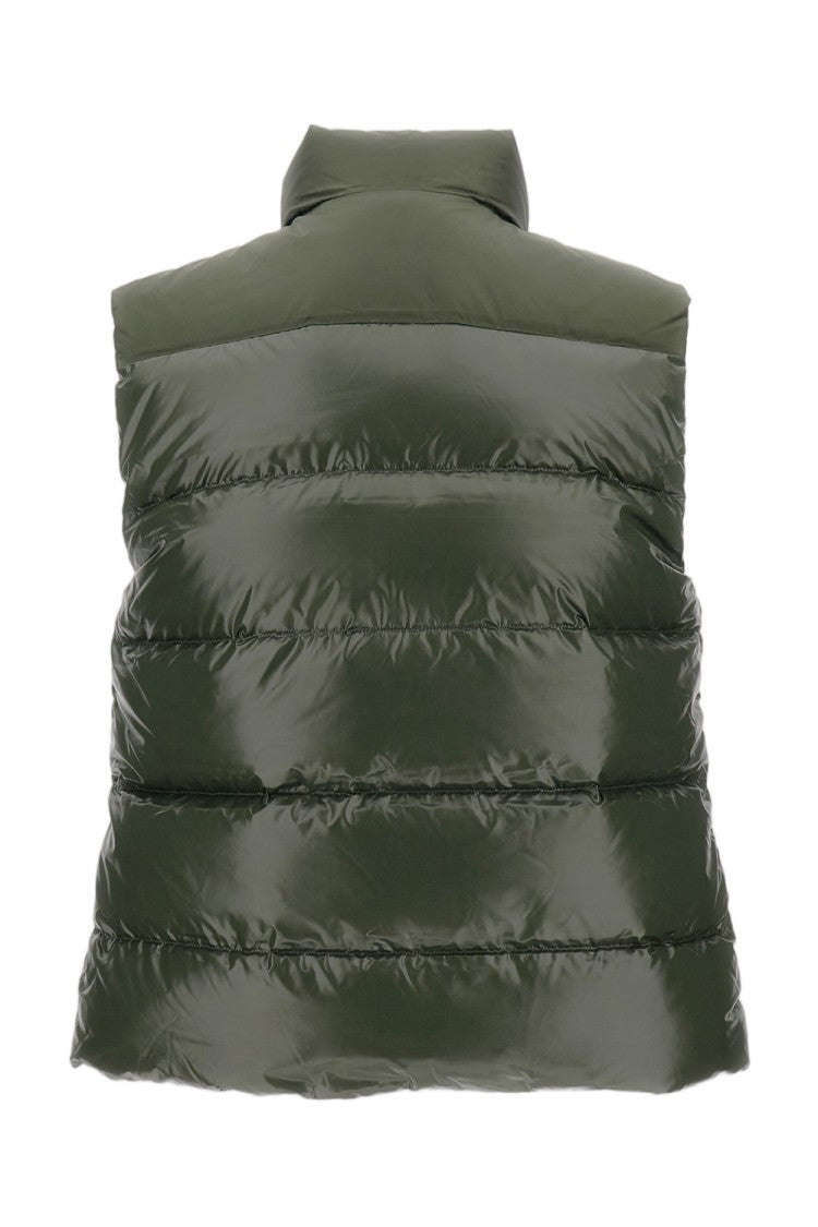 Pyrenex Sleeveless Down Jacket In Shiny Vintage-Effect Nylon