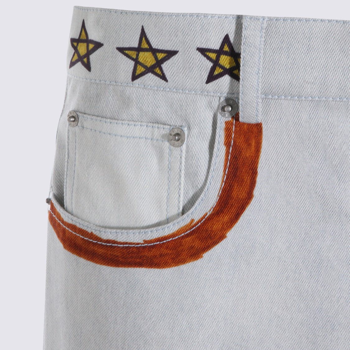 Moschino White Cotton Jeans
