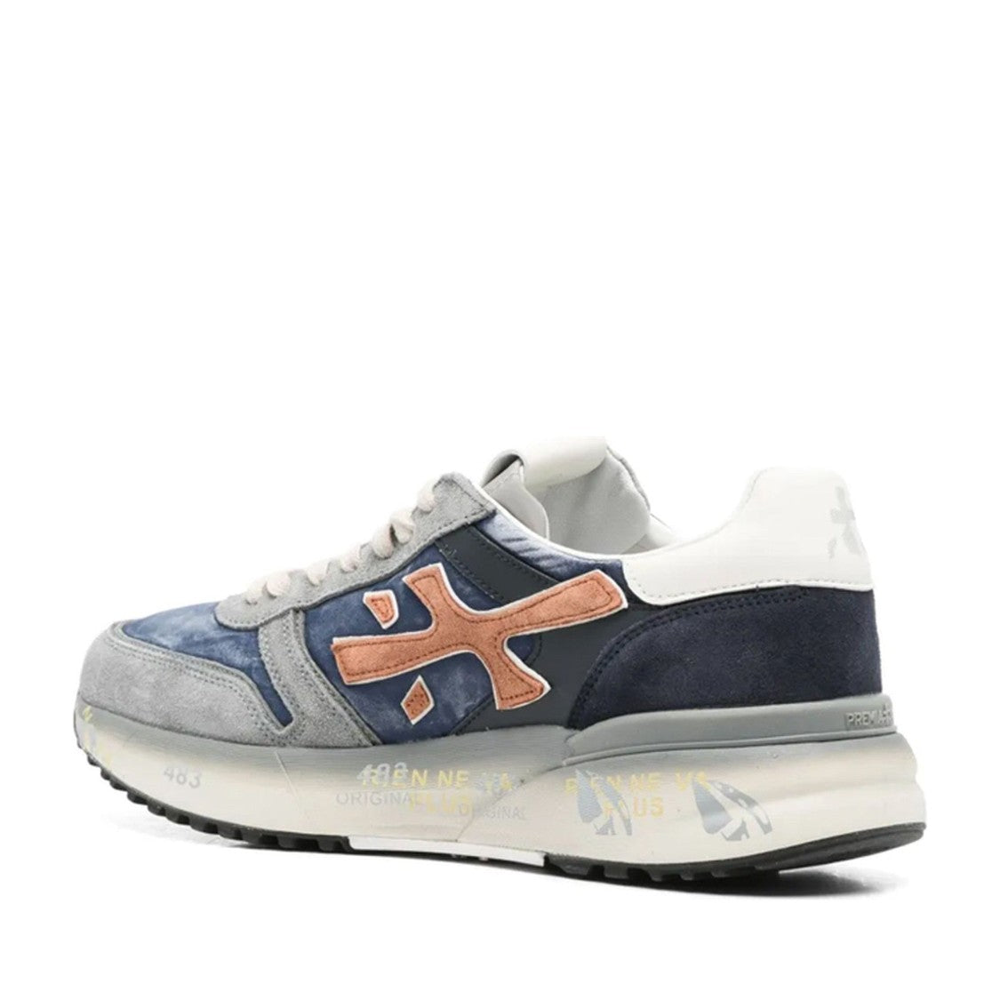 Premiata Multicolor Mick Leather Suede Panels Sneakers