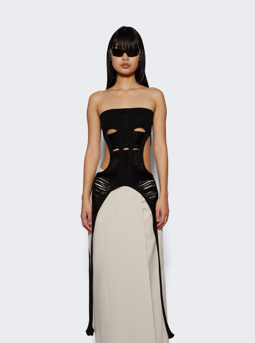 Rick Owens Tanja Long Tank Strapless Top Black