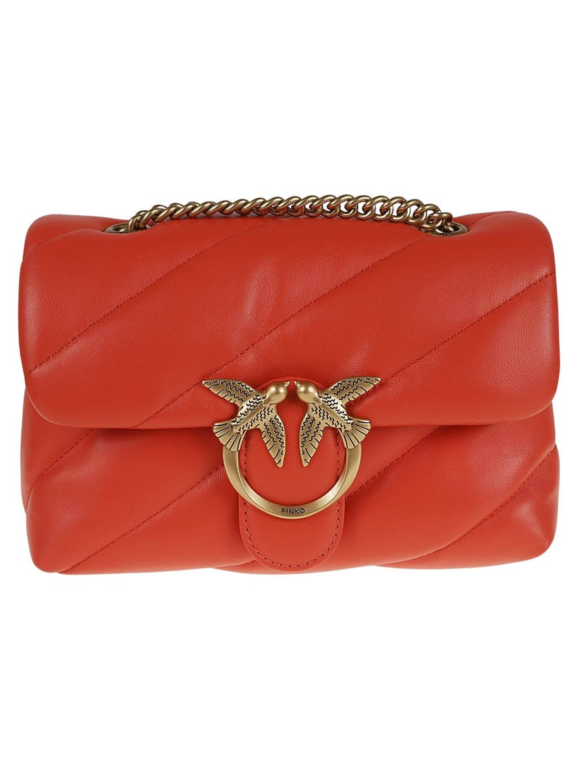 Pinko Quilted Calfskin Love Puff Shoulder Bag