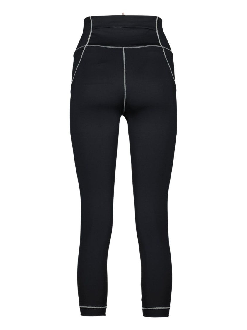 Moncler Grenoble Fitted Black Trousers With High Waistband