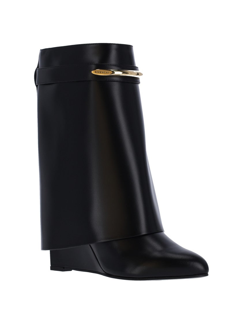 Givenchy Pointed Toe Ankle Boots With Wrapped Design
