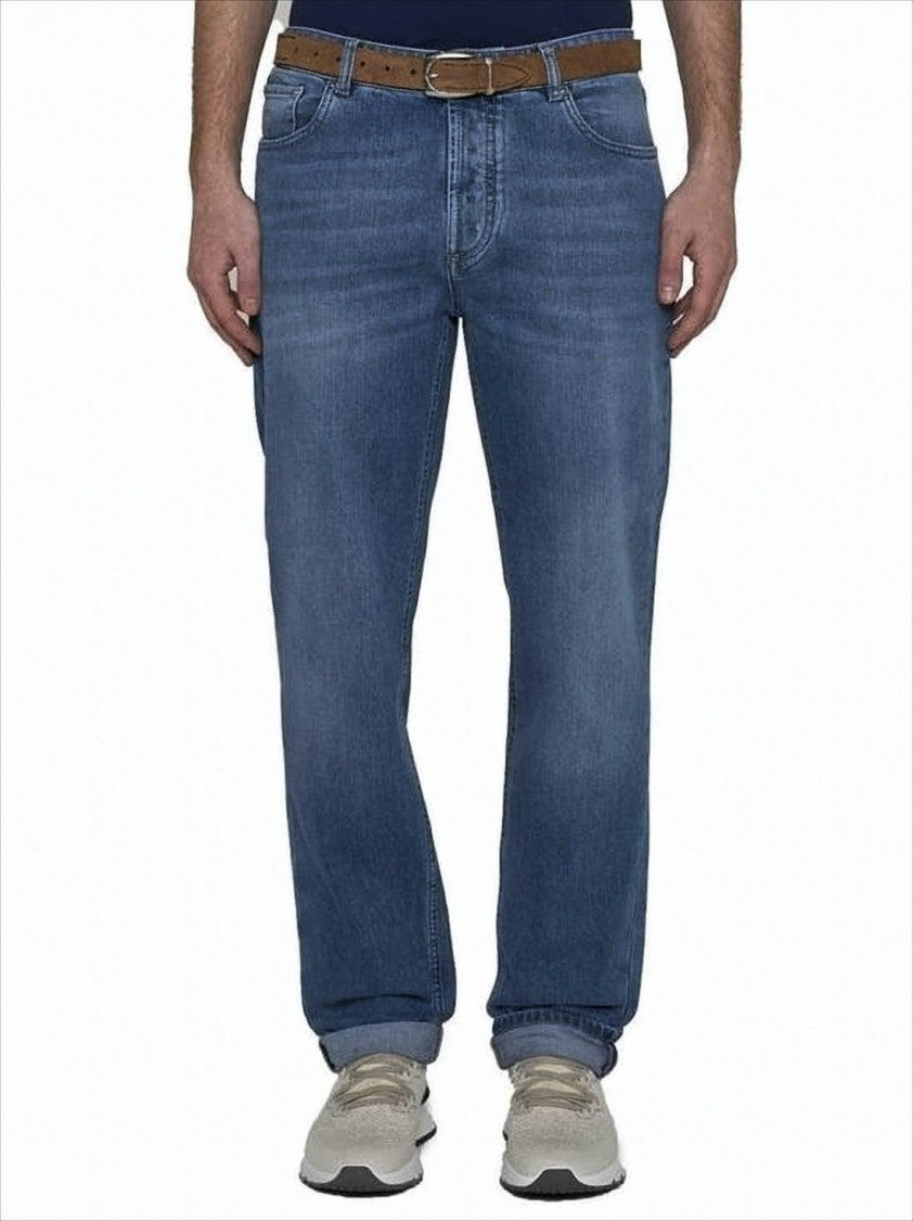 Brunello Cucinelli Straight-Leg Denim Pants With Classic Five-Pocket Design