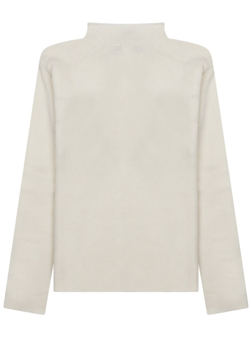 Dior Creamy Knit Sweater With Decorative Gold Buttons