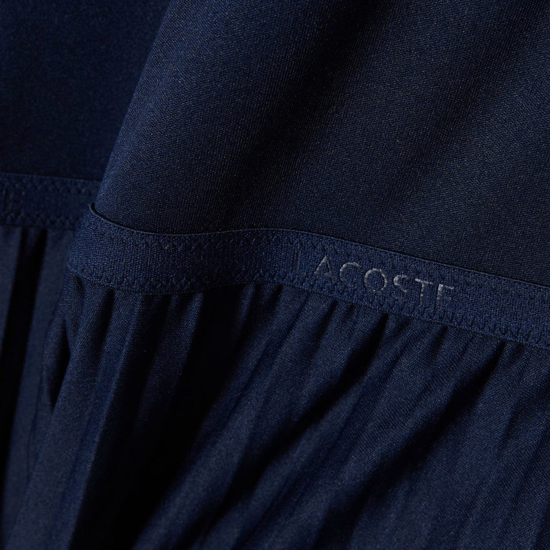 Lacoste Flowing Midi Dress With Fitted Bodice