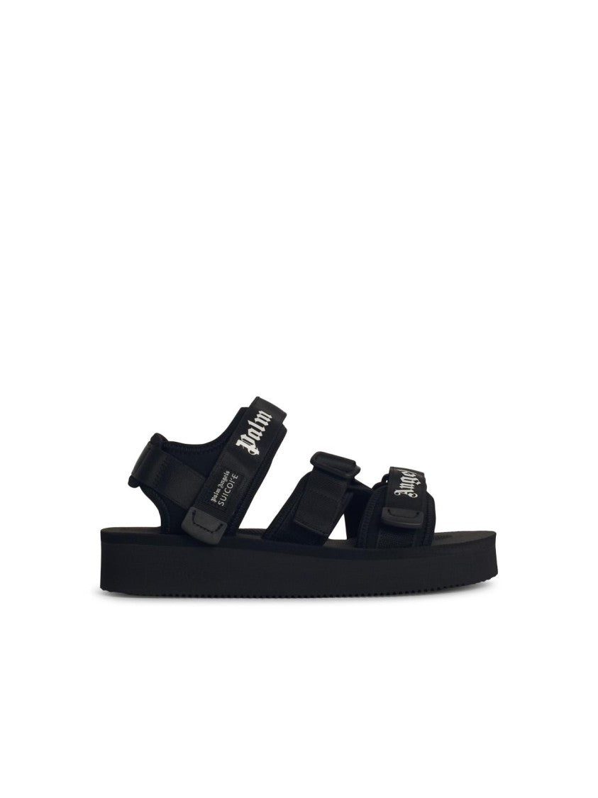 Palm Angels Kisee' Black Synthetic Fibre Sandals
