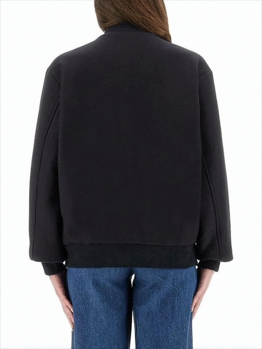 A.P.C. Boxy Black Jacket With Snap-Button Closure
