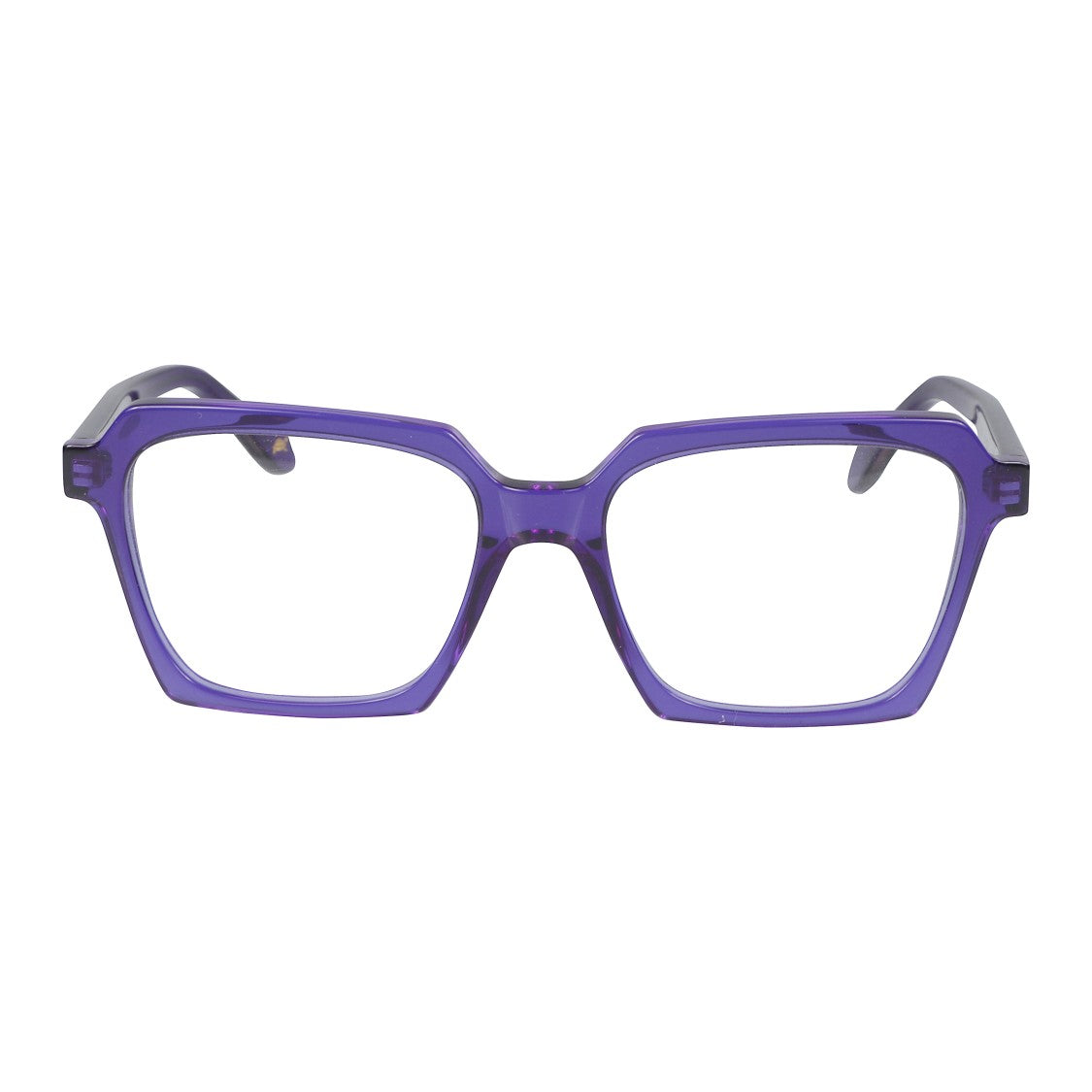 Kador Kallima Light Translucent Purple Geometric Square Eyeglasses