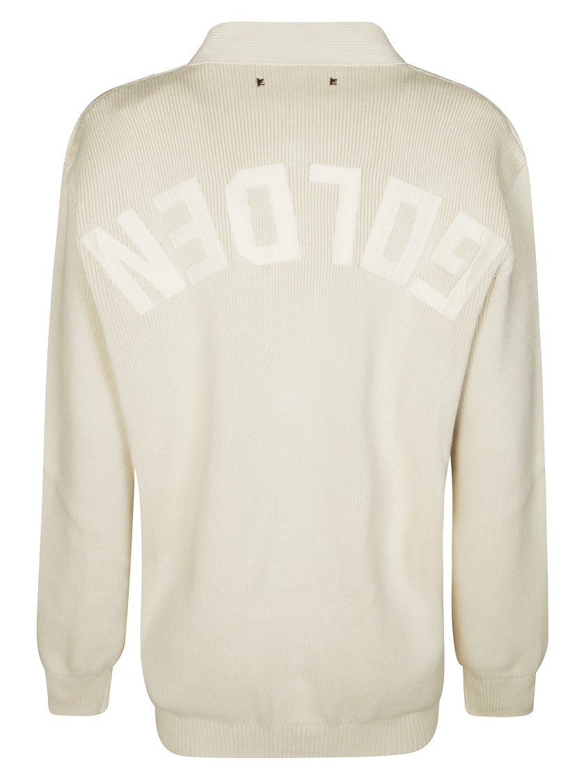 Golden Goose Cotton Cardigan With Five-Button Front And Logo Detail
