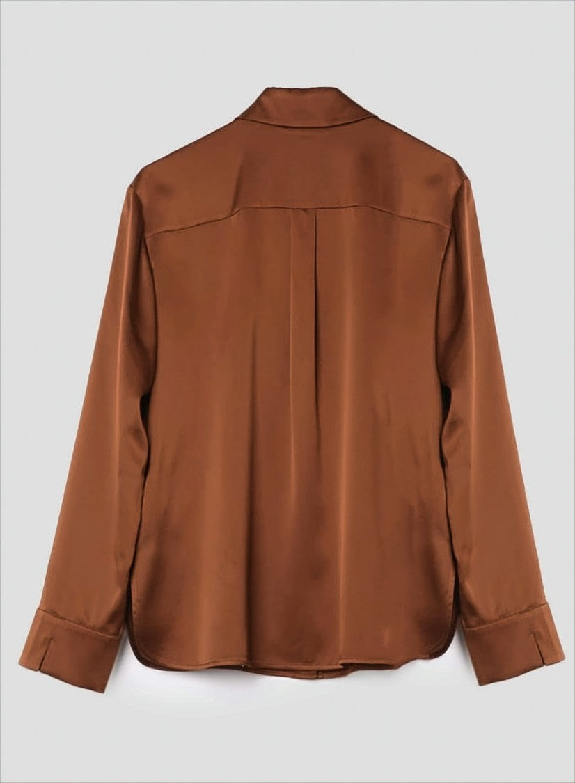 Max Mara Refined Silk Blouse With Classic Collar
