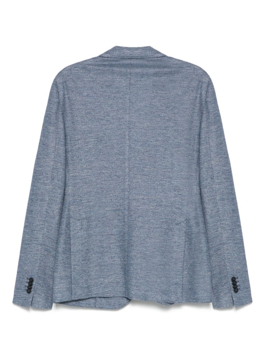 Luigi Bianchi Light Blue Linen Jacket