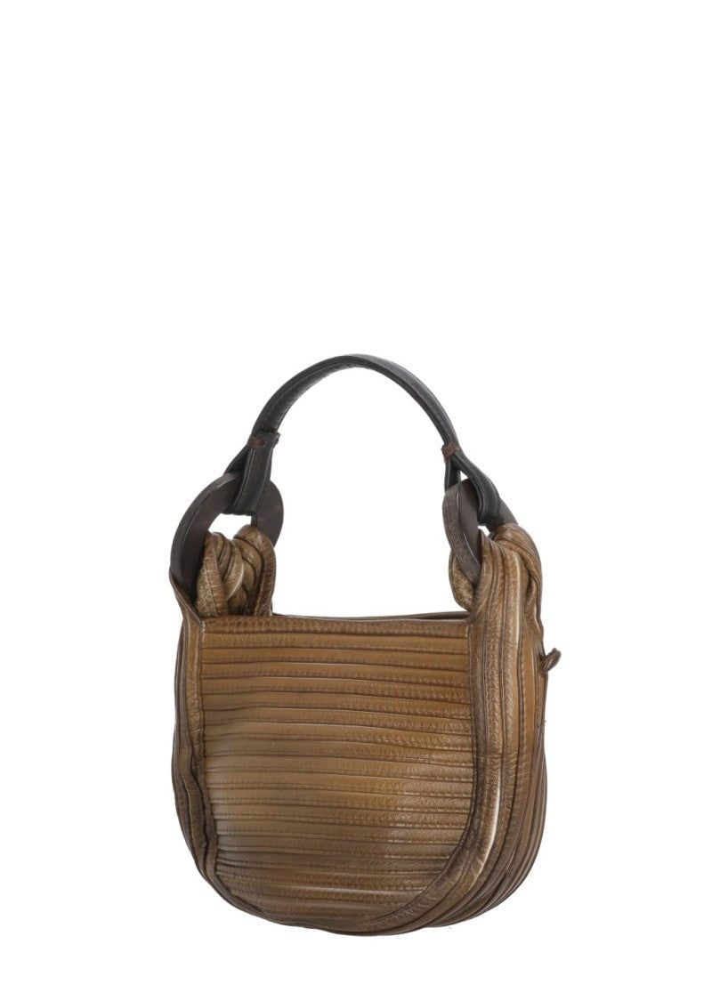 Majo Textured Majo Leather Handbag With Adjustable Strap