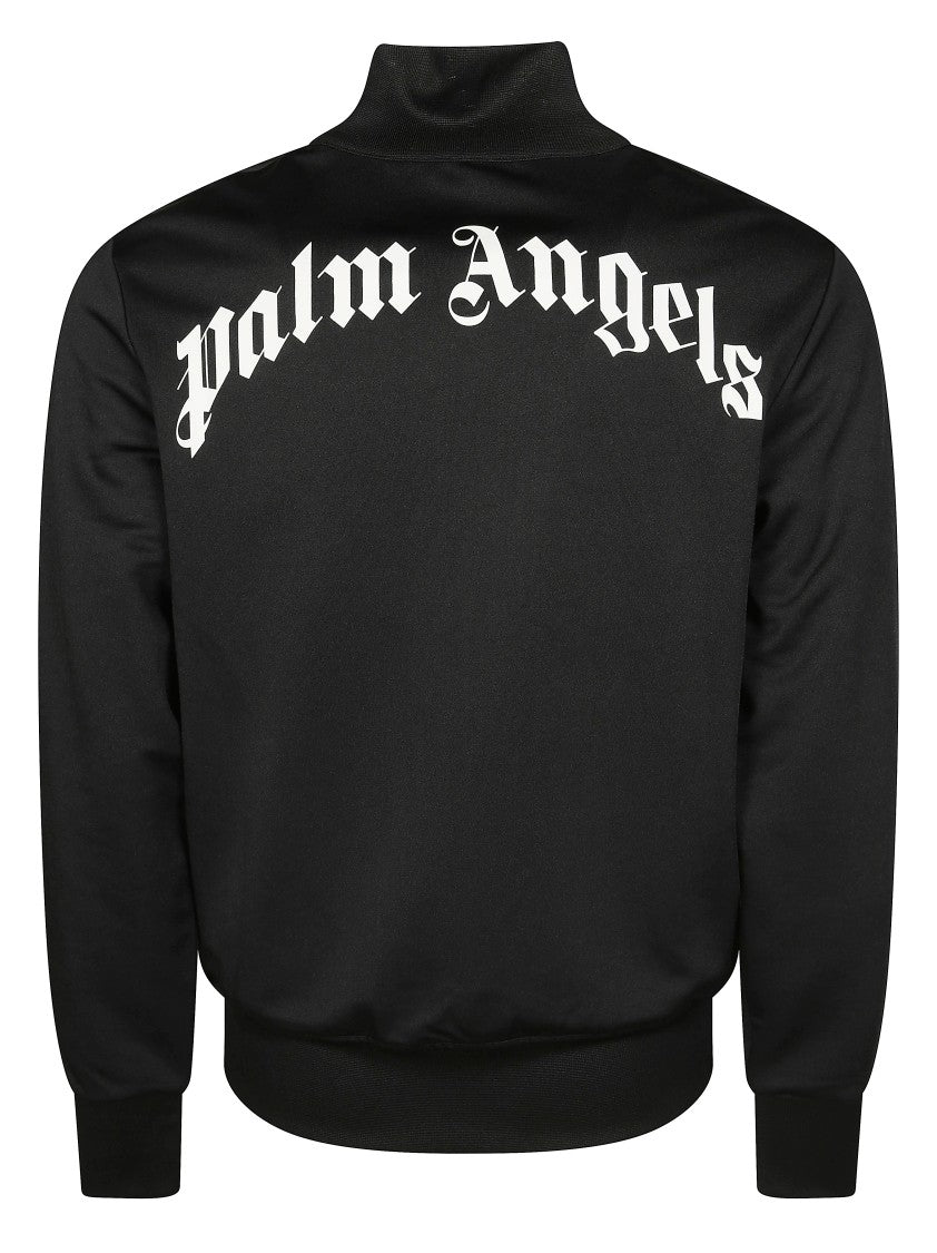 Palm Angels Zip-Up Black Jacket With High Collar
