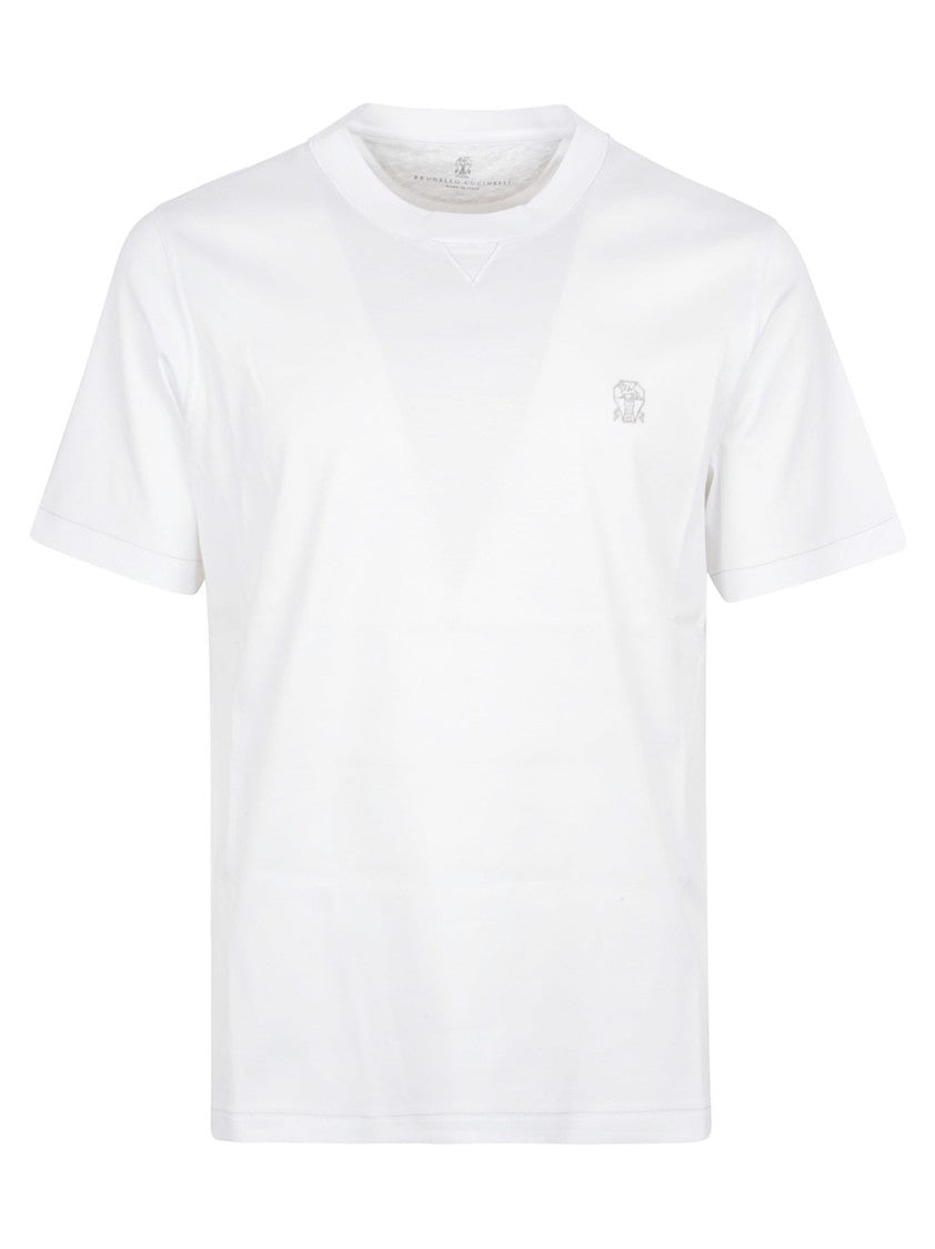 Brunello Cucinelli Ribbed Crew Neck T-Shirt