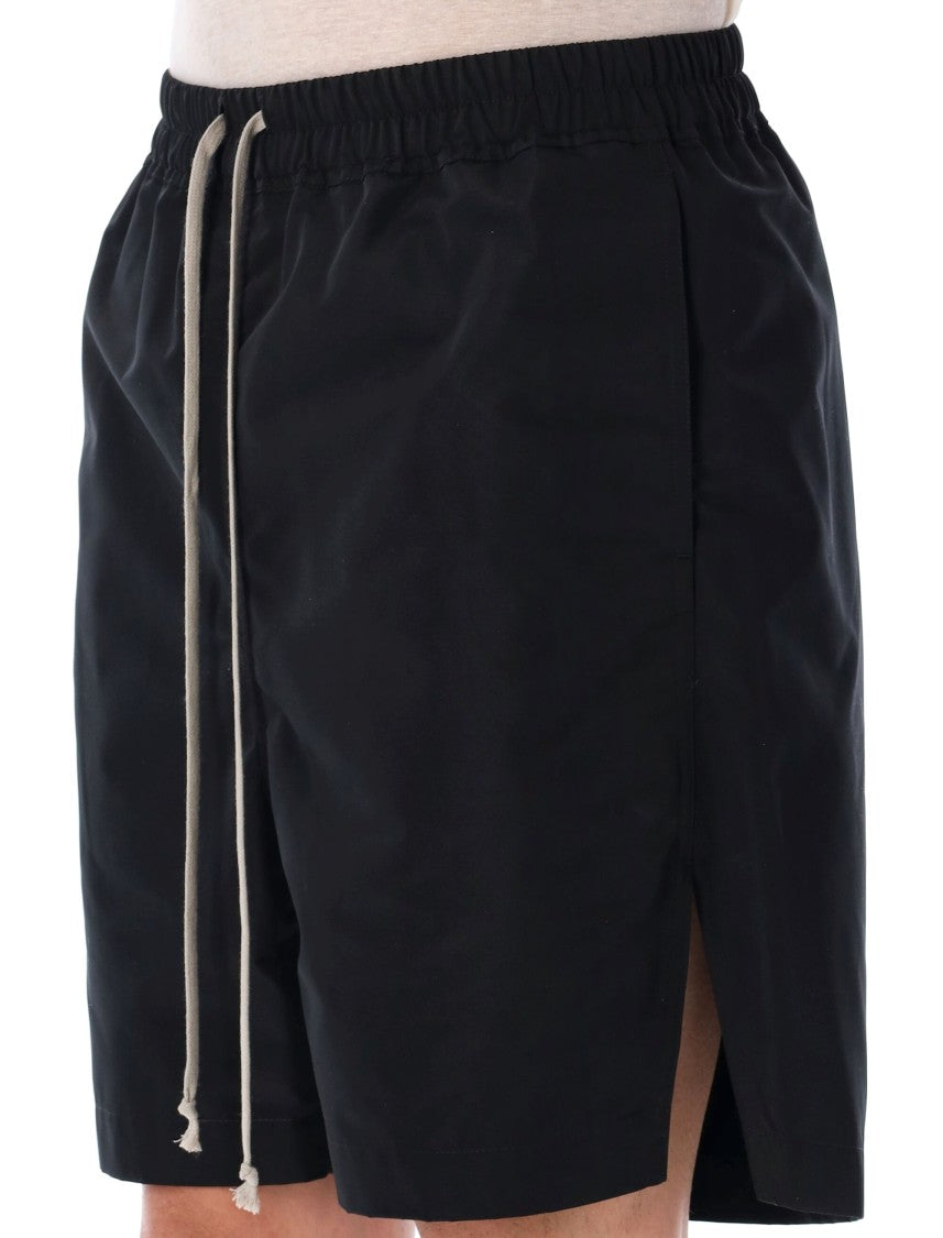 Rick Owens Dropped Crotch Black Boxers With Elastic Waistband